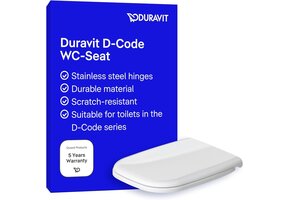D-Code Duroplast Toiletzitting Wit 43x36 cm - 33% Korting