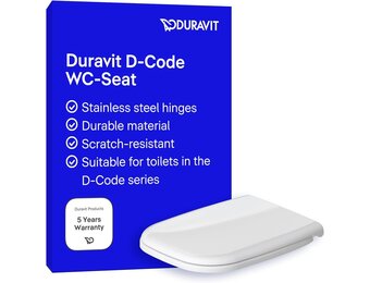 Duravit D-Code Toiletzitting - Duroplast - Wit - 43 x 36 cm