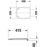 Duravit D-Code Toiletzitting - Duroplast - Wit - 43 x 36 cm