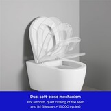 Duravit Univavo Toiletbril D-Vorm met Soft-Close en Quick-Release - Wit 432 x 368 mm