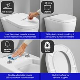 Duravit Univavo Toiletbril D-Vorm met Soft-Close en Quick-Release - Wit 432 x 368 mm
