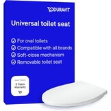 Duravit Univavo Toiletbril D-Vorm met Soft-Close en Quick-Release - Wit 432 x 368 mm