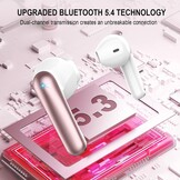 Nerunsa 2026 Bluetooth hoofdtelefoon, draadloze Bluetooth 5.4 hifi-stereo, in-ear hoofdtelefoon met ENC ruisonderdrukkende microfoon, IP7 waterdichte oordopjes, USB-C, 50 uur speeltijd, draadloze