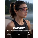 KAPVOE Fietsbril, anti-condens, zelfkleurend, voor heren en dames, fotochroom, snelle bril, sport, zonnebril, helder, racefietsbril, sportbril, MTB, K164