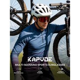 KAPVOE Fietsbril, anti-condens, zelfkleurend, voor heren en dames, fotochroom, snelle bril, sport, zonnebril, helder, racefietsbril, sportbril, MTB, K164