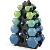 Josmimic 5-Niveau Halterrek - A-Frame Opbergrek voor Halters - Zwart Metalen Halterstandaard