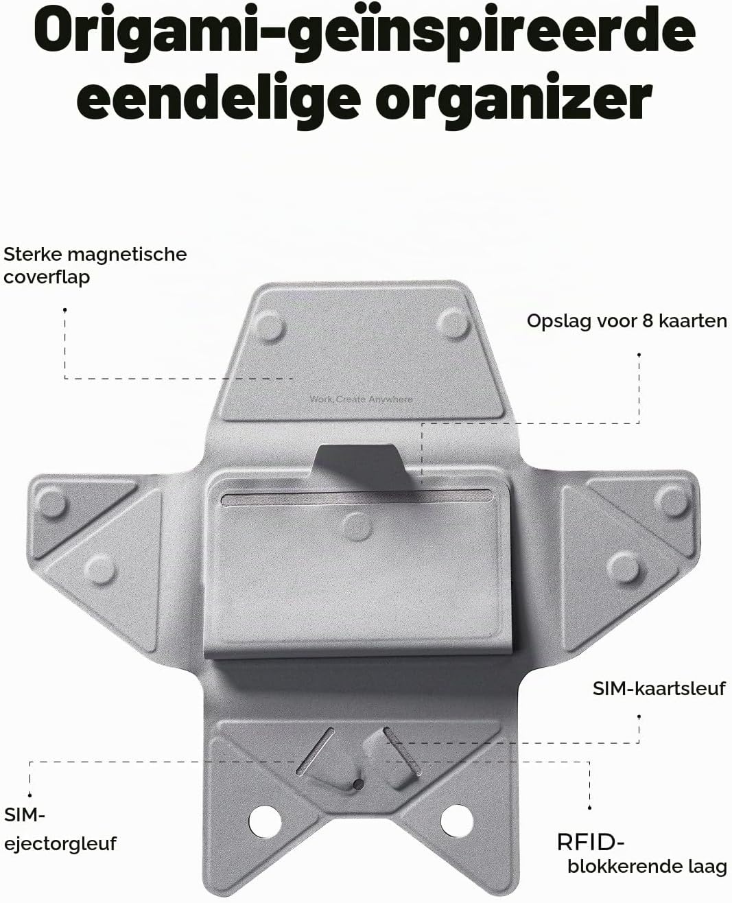 MOFT Movas Magnetische Portemonnee - Marineblauw - 8 Kaartvakken - MagSafe Compatibel