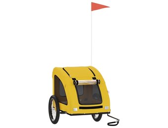 Gele Hondenfietstrailer Oxford Stof & IJzer - 54% Korting!