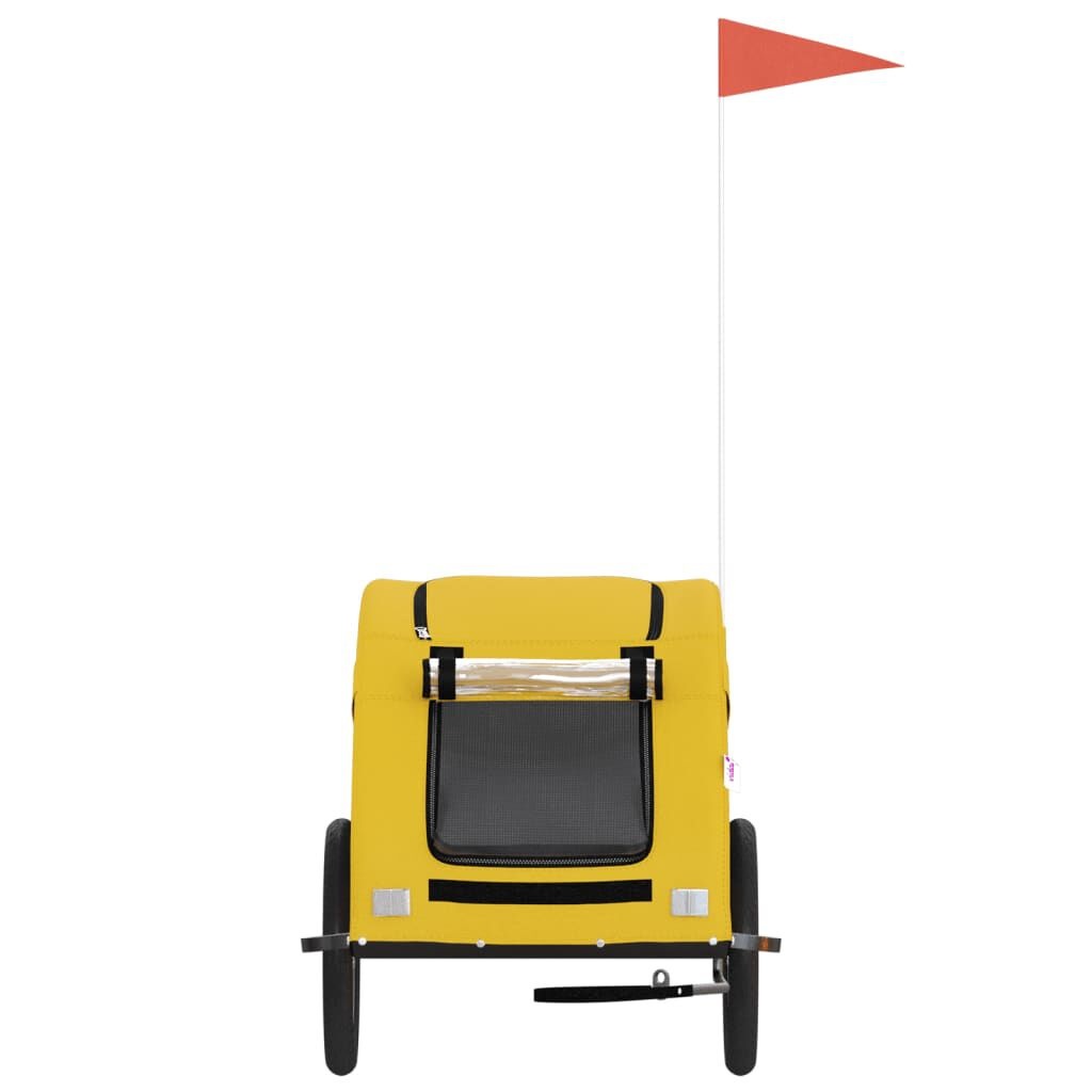 Gele Hondenfietstrailer Oxford Stof & IJzer - 54% Korting!