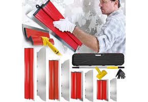 11-delige Plamuur- en Afmes set met Telescoopsteel | 34% Korting