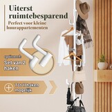 Uitschuifbare Kapstok Wit - 110-310 cm - Boorvrij & Ruimtebesparend - 33% Korting!