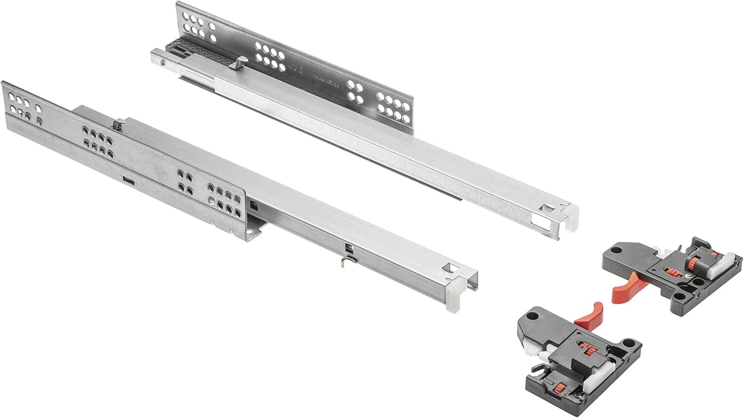 Ondervloer ladegeleiders 500mm Soft-Close | 30kg | Set van 2 | 30% Korting