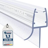Douchedeurstrip Transparant 100cm (5-8mm glas) - Waterdicht PVC