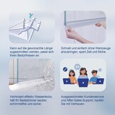 Douchedeurstrip Transparant 100cm (5-8mm glas) - Waterdicht PVC