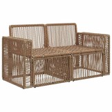 vidaXL Tuinbank Beige Poly Rattan - 34% Korting
