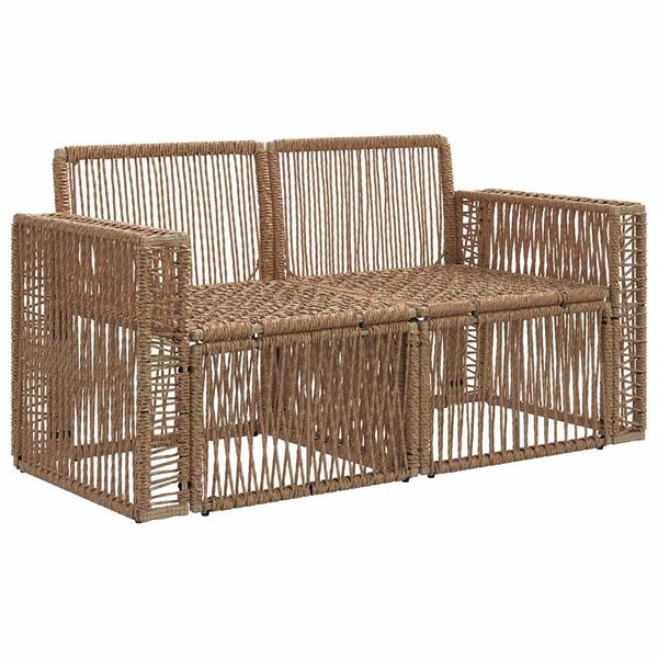 vidaXL Tuinbank Beige Poly Rattan - 34% Korting
