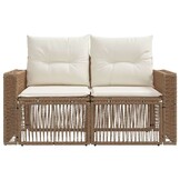 vidaXL Tuinbank Beige Poly Rattan - 34% Korting