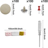 100 Beige Dakhemel Reparatie Pins - Universele Auto Hemelbekleding Set
