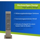 Buitenstopcontact met Timer: 2-voudig, RVS, IP44 - 34% Korting!