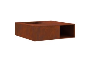 Roestkleurige Cortenstaal Vuurkorf 100x100x30cm - 34% Korting