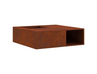Roestkleurige Cortenstaal Vuurkorf 100x100x30cm - 34% Korting