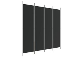 Kamerscherm Zwart 4 Panelen - 200x200 cm (39% Korting)