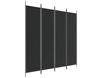 Kamerscherm 4 panelen 200x200 cm Zwart - 33% Korting