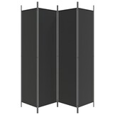 Kamerscherm 4 panelen 200x200 cm Zwart - 33% Korting