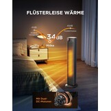 Keramische Torenkachel 2000W Grijs - 76cm | 34% Korting