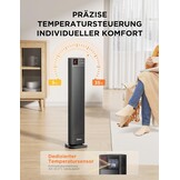 Keramische Torenkachel 2000W Grijs - 76cm | 34% Korting