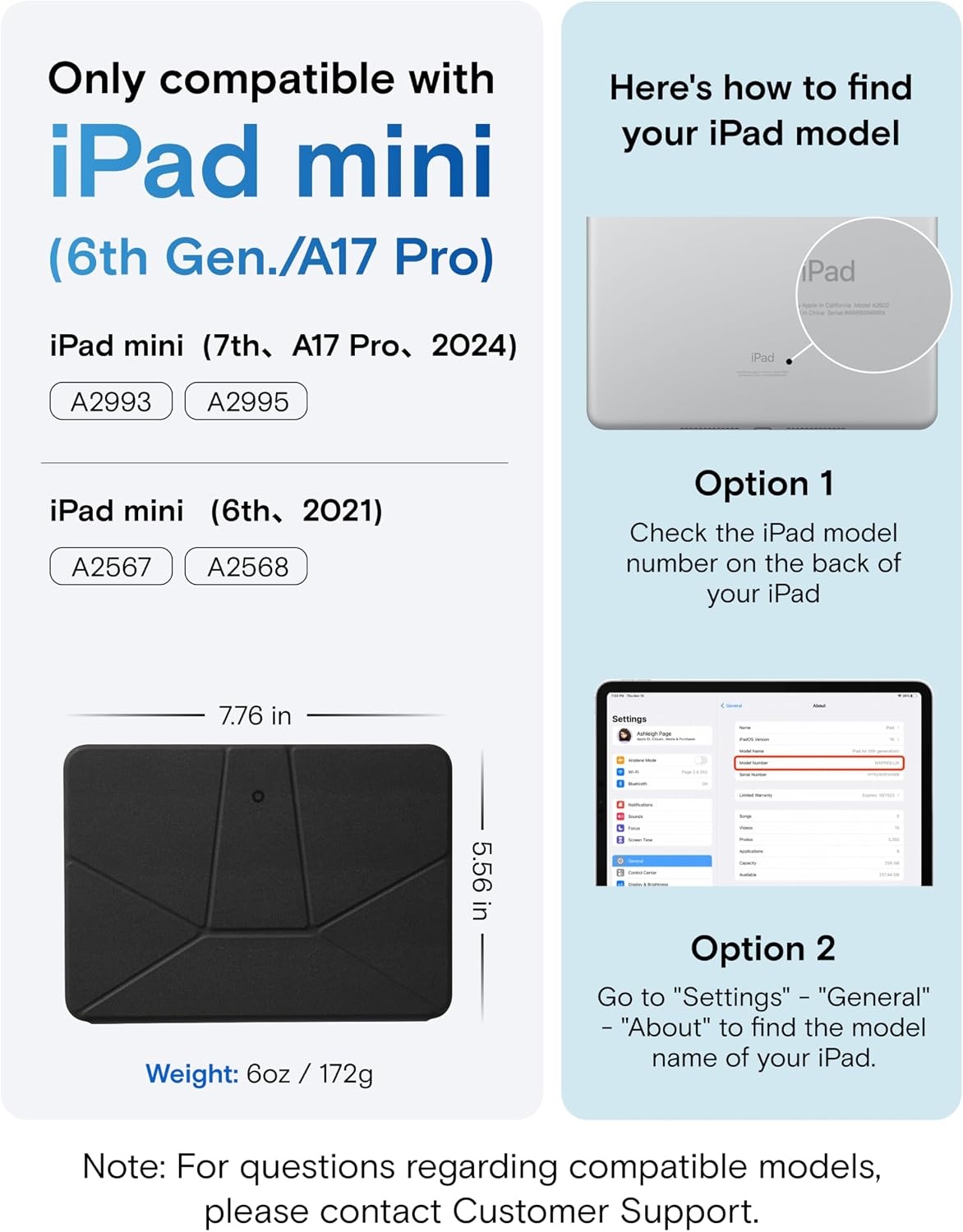 Hoes voor iPad mini 6/7 (8,3 inch) - Panna Cotta/Vergeet Jeans - 33% Korting