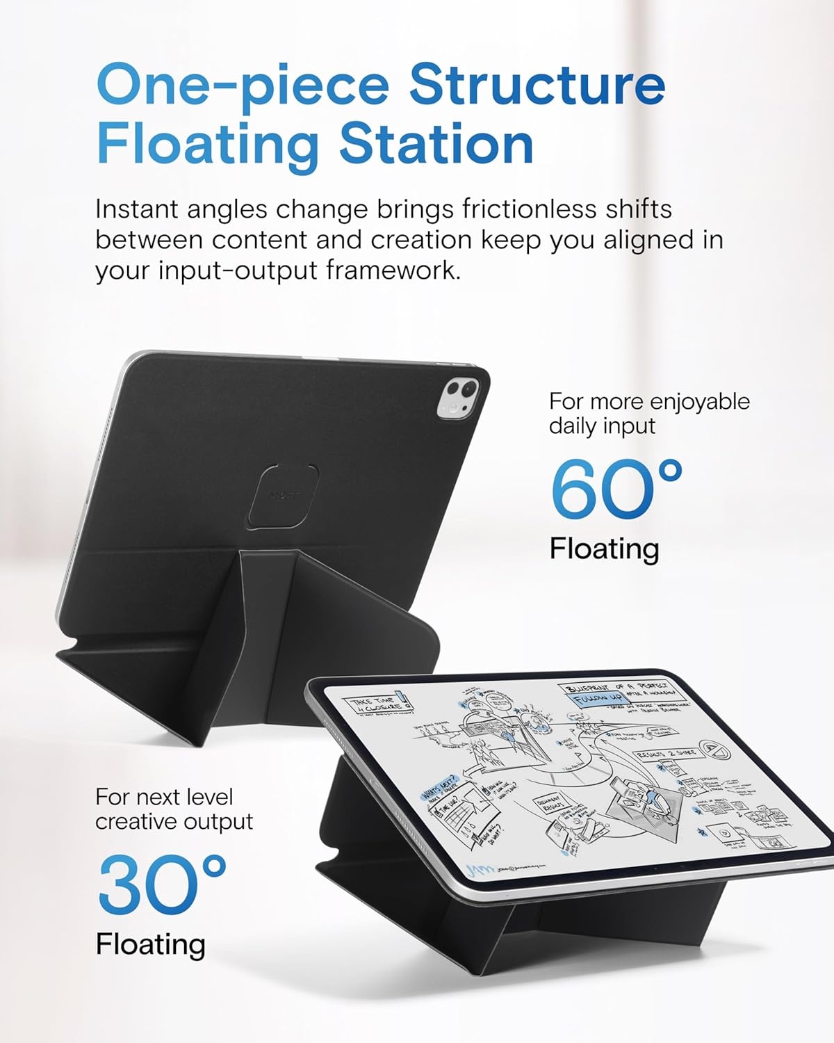 Hoes voor iPad mini 6/7 (8,3 inch) - Panna Cotta/Vergeet Jeans - 33% Korting
