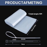 Flexibele Dakgoot Afvoerbuis 10M Transparant LDPE - 37% Korting