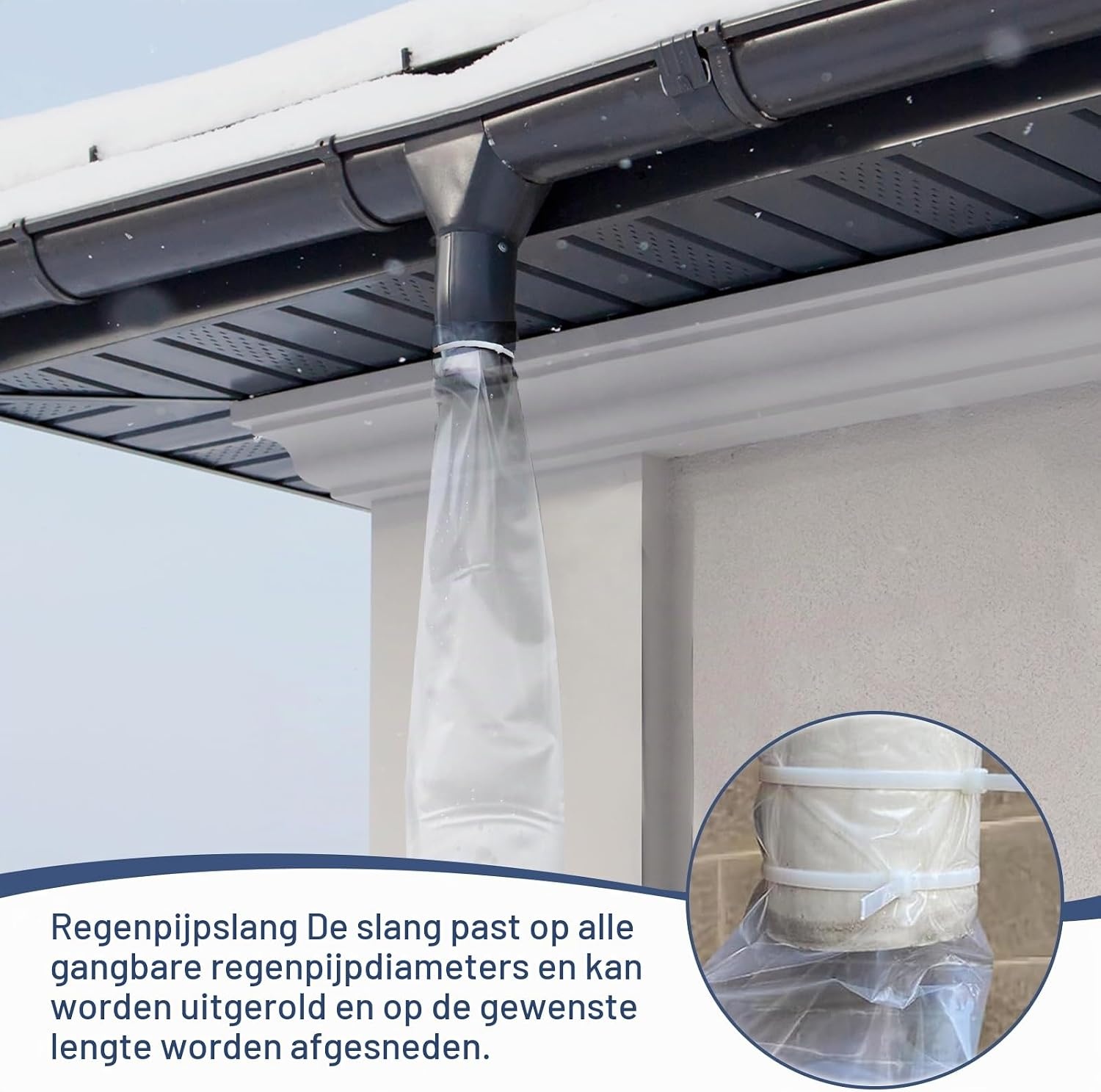 Flexibele Dakgoot Afvoerbuis 10M Transparant LDPE - 37% Korting