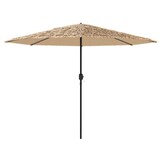 Bruine Parasol 388x388 cm - Stalen Paal - 34% Korting