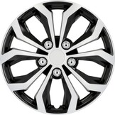Wieldoppen Daytona 15 inch Zwart/Zilver (4 stuks) - 52% Korting!