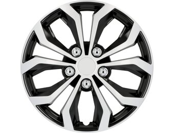 Wieldoppen Daytona 15 inch Zwart/Zilver (4 stuks) - 52% Korting!