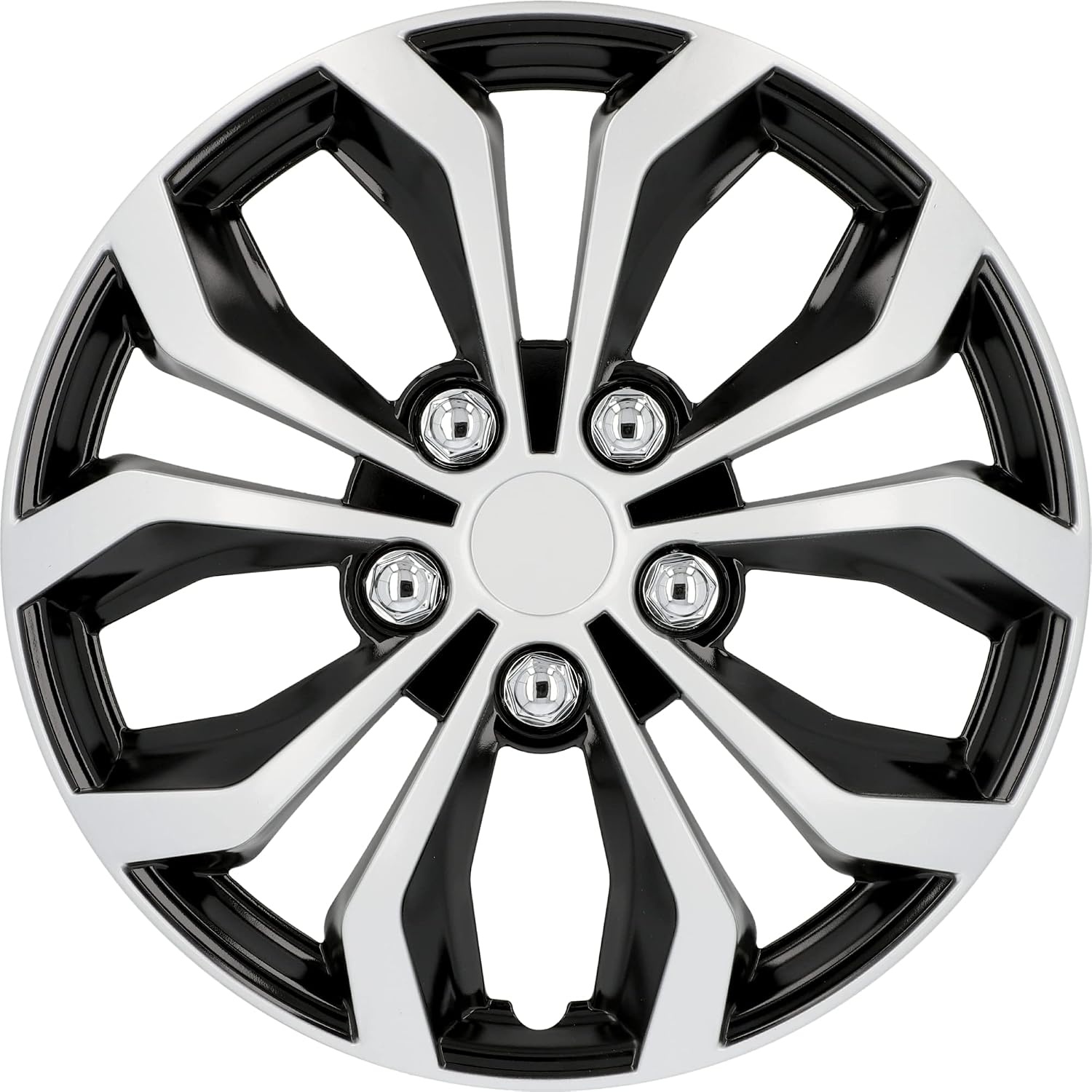 Wieldoppen Daytona 15 inch Zwart/Zilver (4 stuks) - 52% Korting!