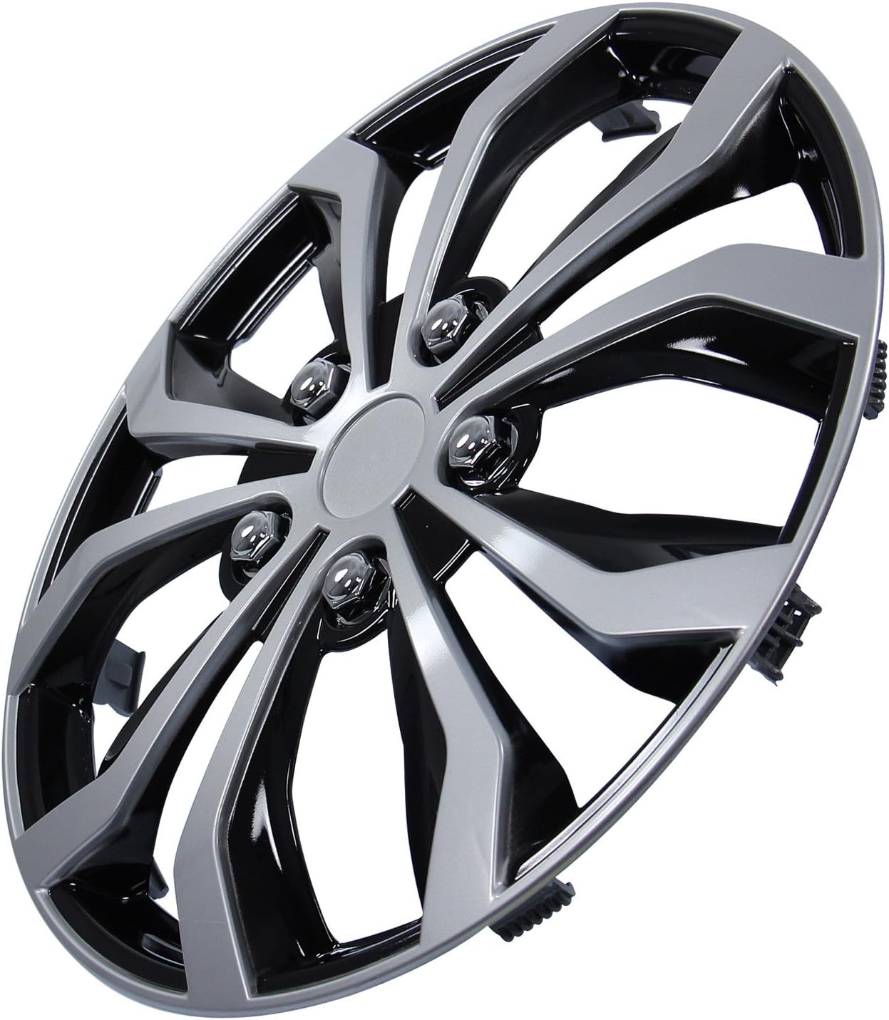 Wieldoppen Daytona 15 inch Zwart/Zilver (4 stuks) - 52% Korting!