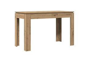 Eettafel 120x60x76 cm Bewerkt Hout Artisanaal Eikenkleur - 41% Korting!