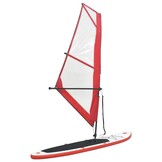 Opblaasbaar SUP Board met Zeilset - Rood/Wit (35% Korting)