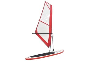 Opblaasbaar SUP Board met Zeilset - Rood/Wit (35% Korting)