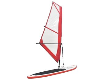 Opblaasbaar SUP Board met Zeilset - Rood/Wit (35% Korting)