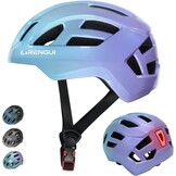 Kinderfietshelm Paars (55-58 cm) met Achterlicht - 32% Korting