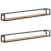 Houten Wandschappen Set 2x 160cm Massief Acaciahout - 59% Korting!