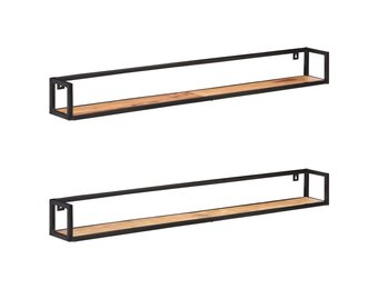 Houten Wandschappen Set 2x 160cm Massief Acaciahout - 59% Korting!