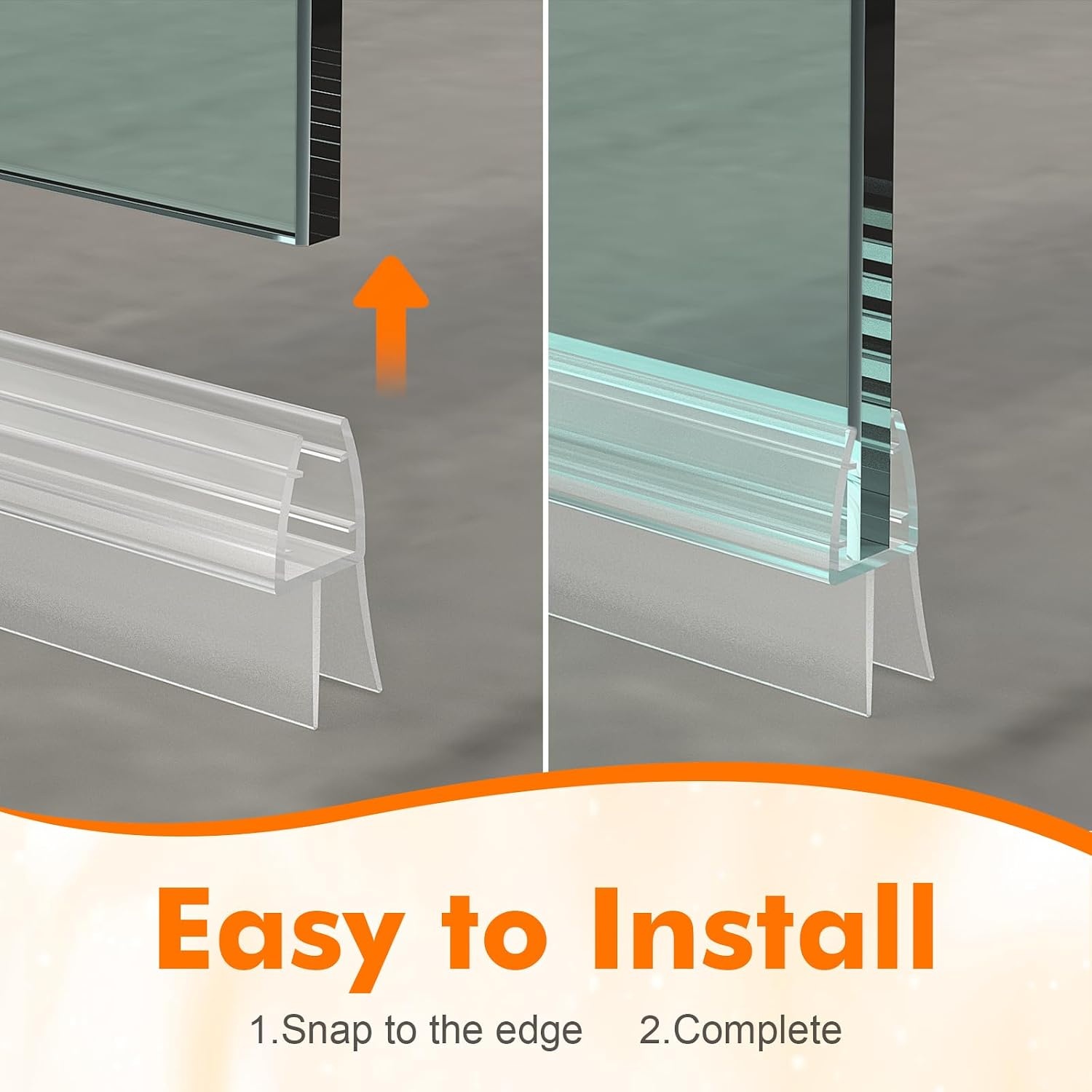 Glazen Douchestrip PVC Transparant 80 cm - 2 Stuks | 37% Korting