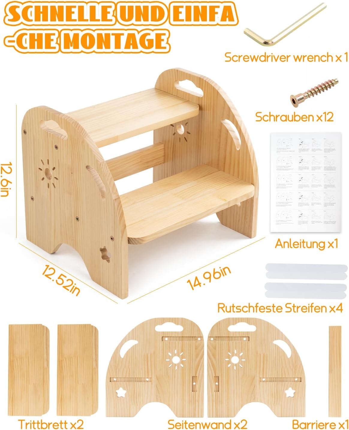 Houten Kinder Trapkruk met 2 Treden - 28% Korting!