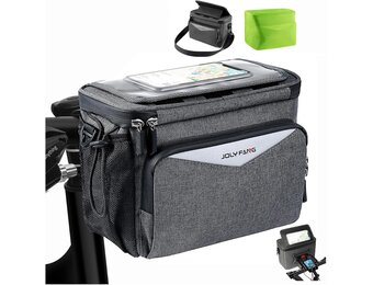Stuurtas Fietstas Grijs Waterdicht 5.2L - 32% Korting