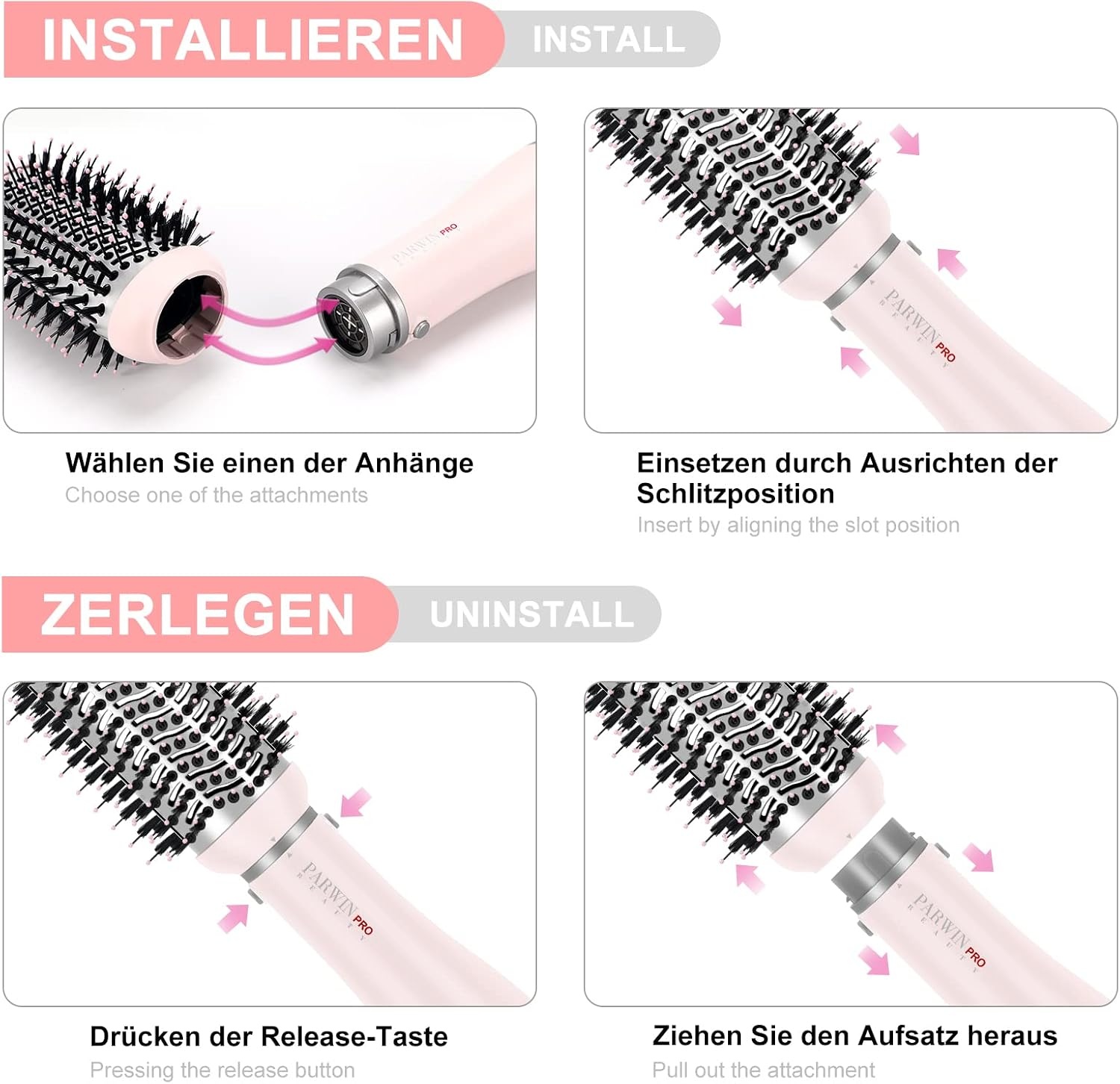 Heteluchtborstel 4-in-1 set - Drogen, Gladmaken, Volume & Stylen - 33% Korting